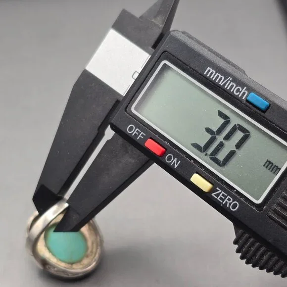 VTG 925 Sterling Silver Turquoise & Marcasite Ring Size 6.5 Signed Filigree - Picture 7 of 11